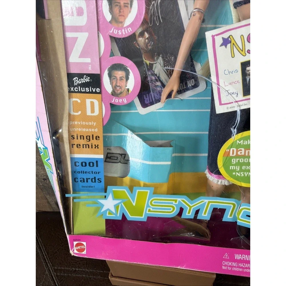 VTG 2000 NSYNC #1 Fan Barbie Doll Collector Cards Mattel Opened Box Missing CD